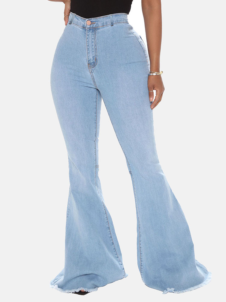 High-Waisted Bell-bottoms Jeans