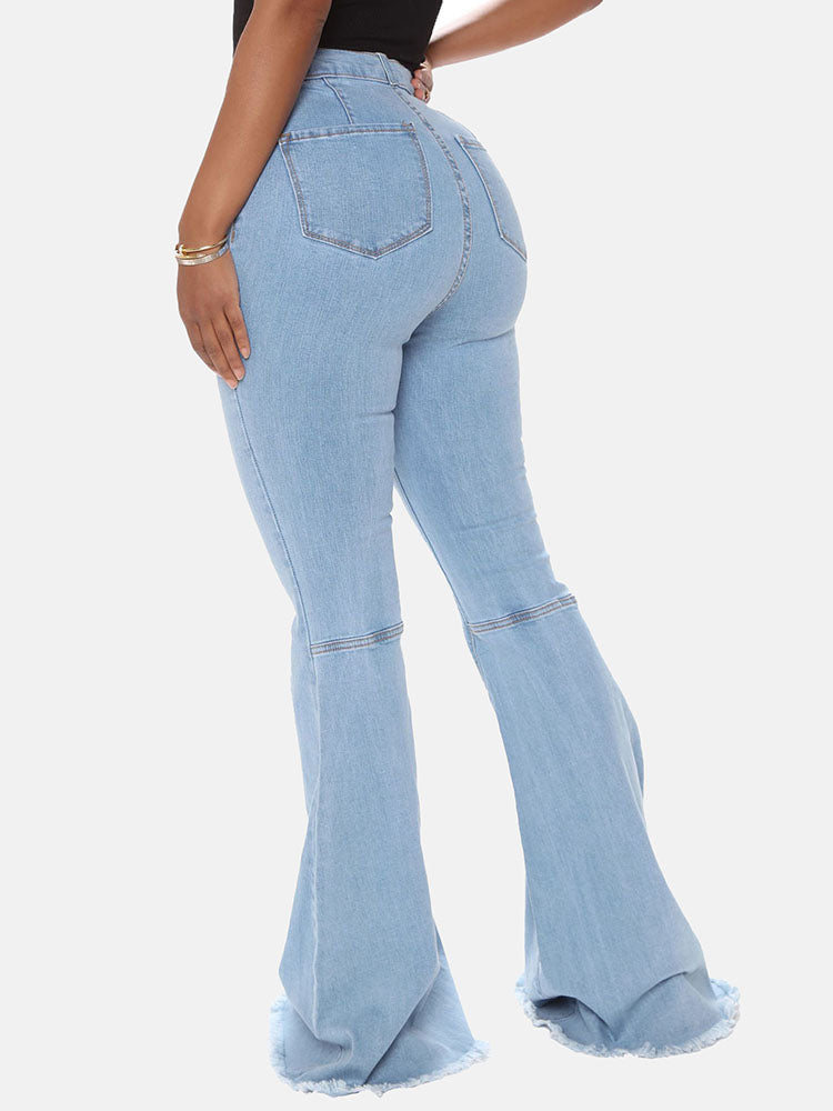 High-Waisted Bell-bottoms Jeans