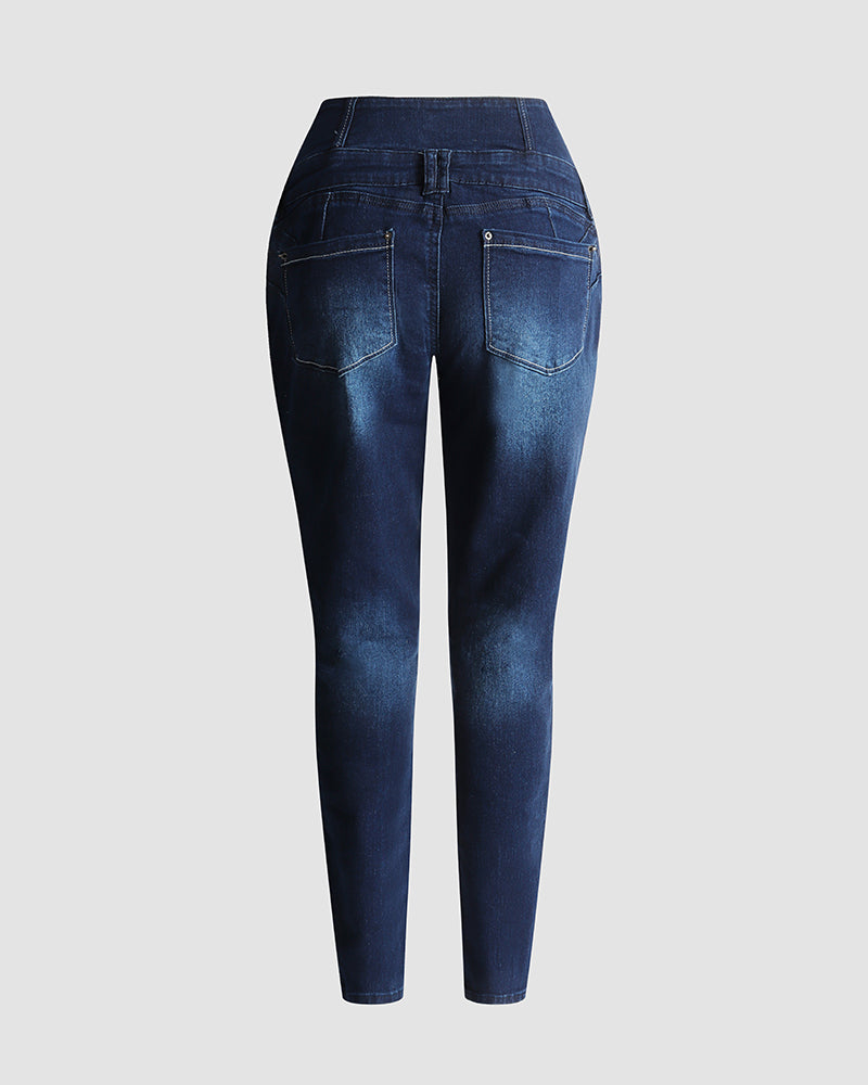 Tummy Control Butt Lifting High Waist Skinny Jeans