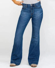 Classic Flare Hem High Waist Jeans