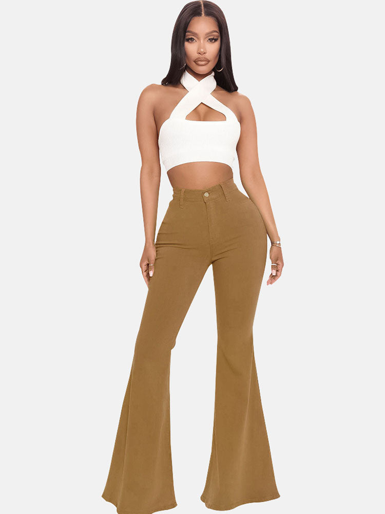 High-Waisted Bell-bottoms Jeans