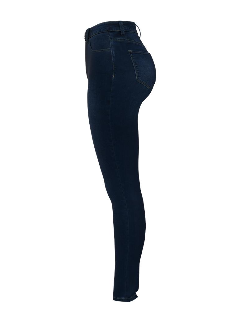 Elastic High Waist Butt Lifting Jeans