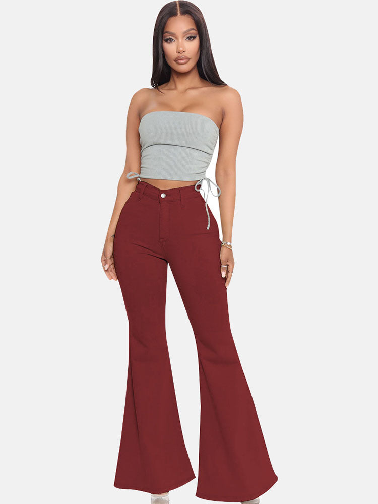 High-Waisted Bell-bottoms Jeans