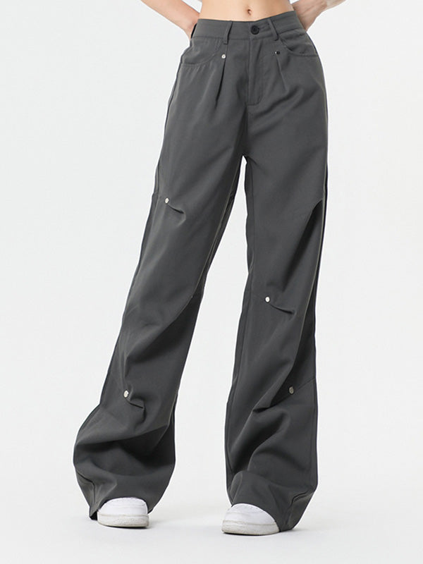 Grey Y2K Loose Cargo Pants