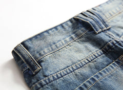 Two color leg men jeans