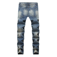 Two color leg men jeans