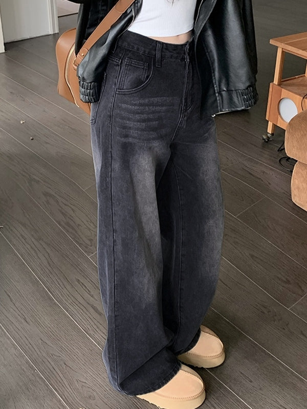 The Rae Rae Effect Dark Vintage Washed Effect Boyfriend Jeans with High Waist – Rae Jeans