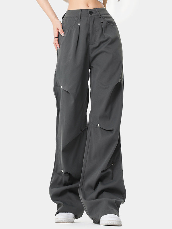 Pantalones cargo holgados grises Y2K