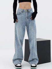 Back Embroidered Baggy Boyfriend Jeans