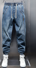 Light wash men denim joggers