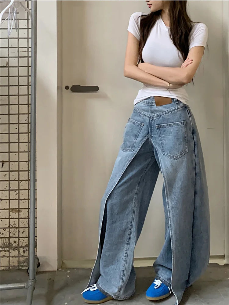 Two Wear Design Chic Vintage Mom Baggy Jeans