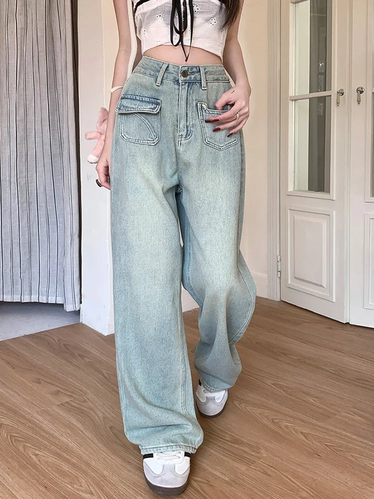 Vintage Baggy Wide Leg Streetwear Jeans