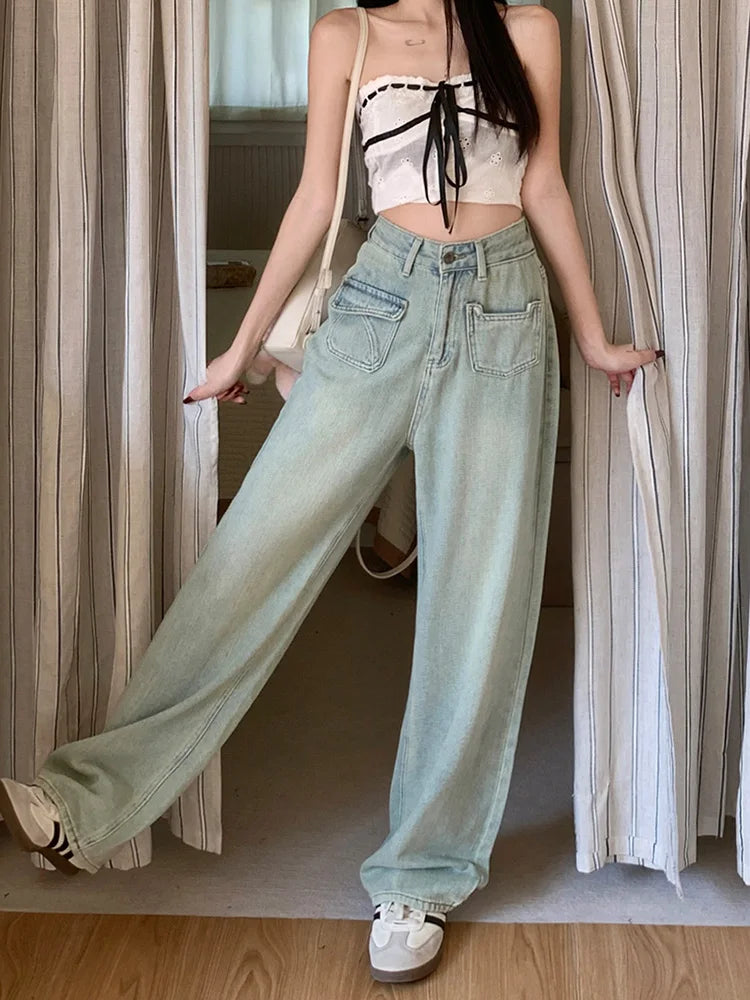 Vintage Baggy Wide Leg Streetwear Jeans