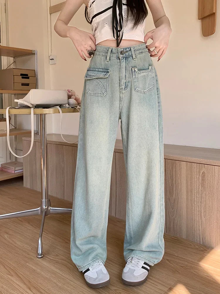 Vintage Baggy Wide Leg Streetwear Jeans