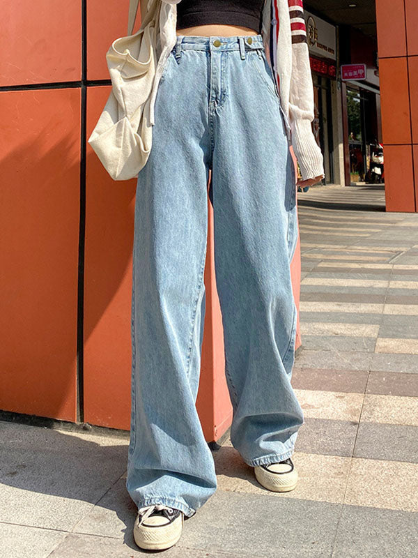 Baggy-Boyfriendjeans mit hoher Taille