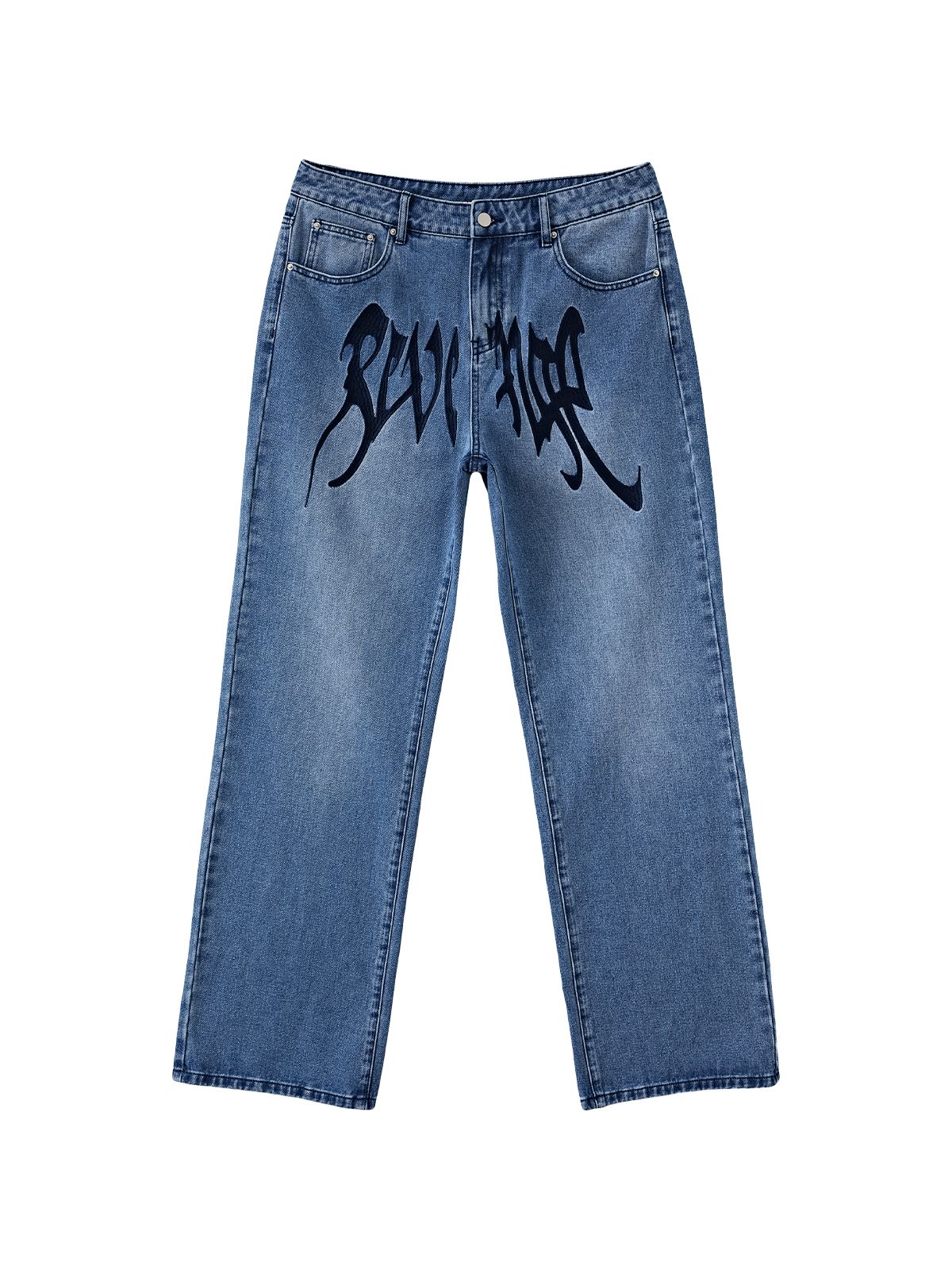 Herrenjeans „Revenge“ mit verwaschenem geradem Bein