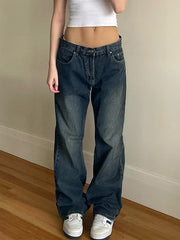 Vintage Blue Wash Boyfriend Jeans