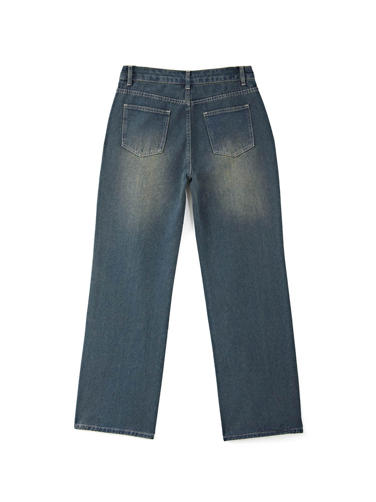 Vintage Boyfriendjeans in blauer Waschung