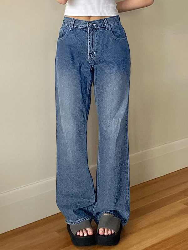 Vintage Blue Wash Boyfriend Jeans