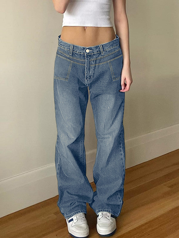 Vintage Blue Wash Boyfriend Jeans