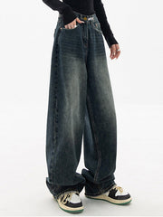 Dark Wash Vintage Baggy Boyfriend Jeans