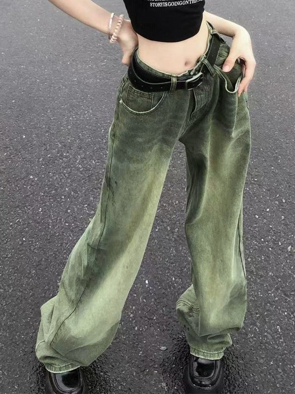 Vintage Wash Green 90s Boyfriend Jeans