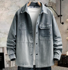 Painted men denim jacket