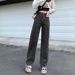 Draped Wide Leg Denim Jeans