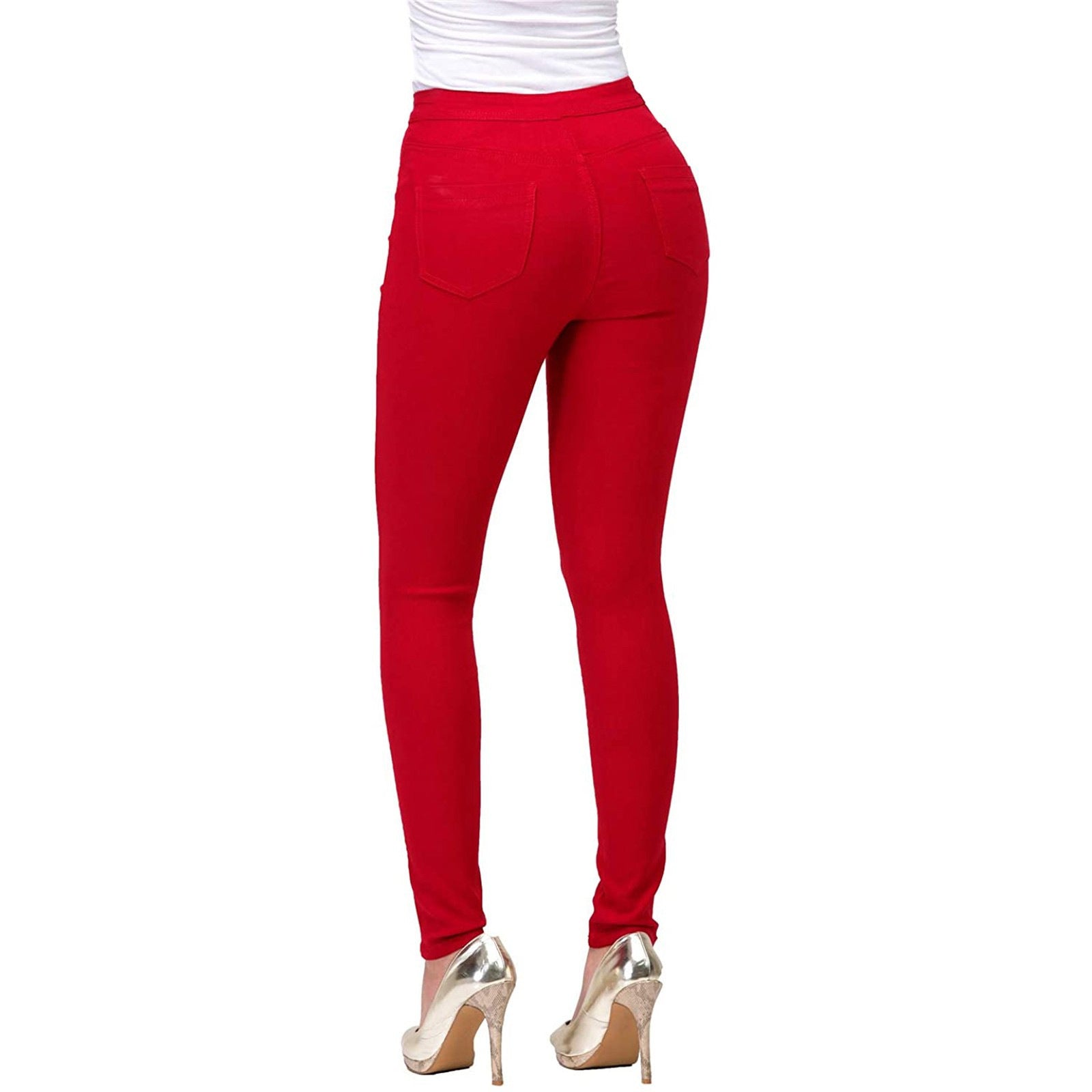 Slim-Fit Multicolor Stretch Denim Trousers