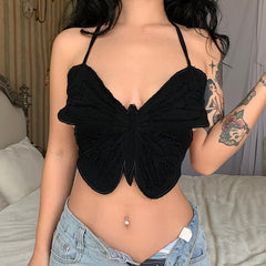 Butterfly Denim Camisole Top