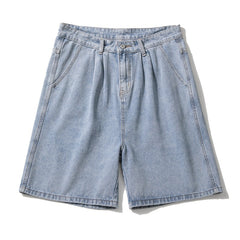 Light blue men jeans shorts