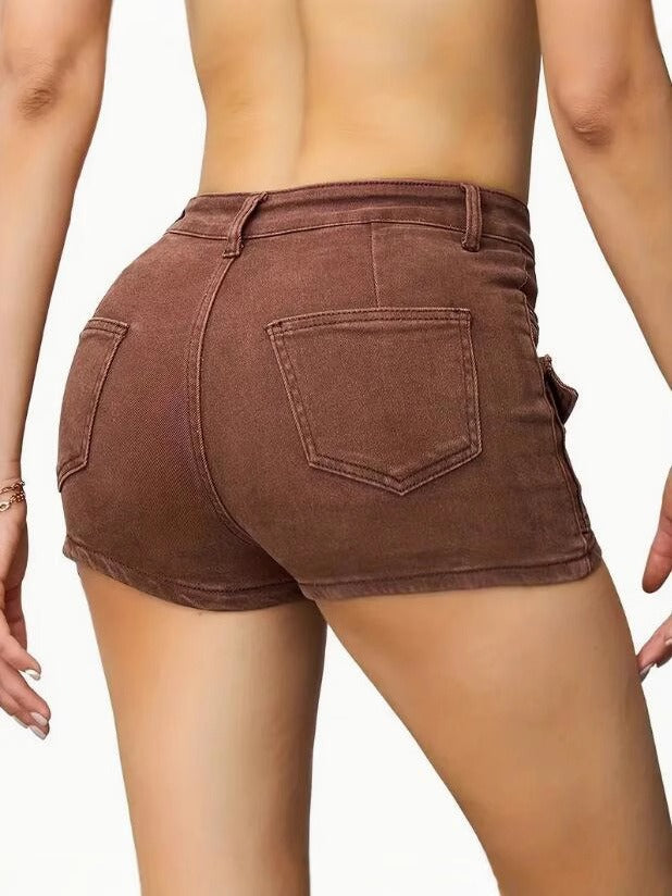Street Stretch Solid-Colored Jeans And Shorts