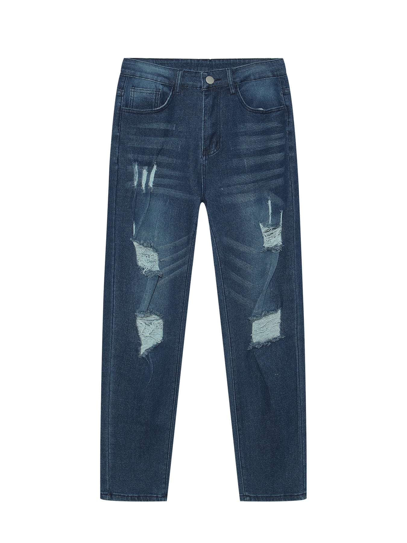 Elastic Denim Trousers And Skinny Pants