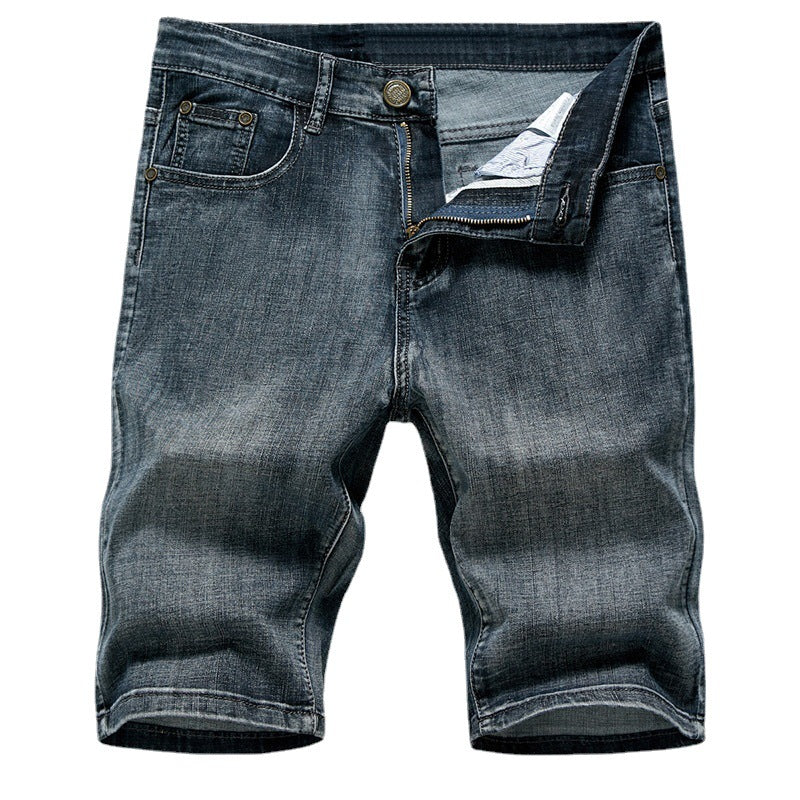 Pantalones cortos vaqueros vintage grises para hombre