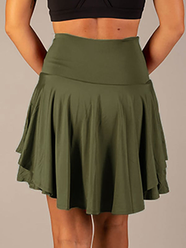 High-Waisted Anti-Glare Yoga Short skirt