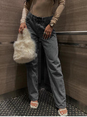 Summer High Waist Ripped Slim Jeans