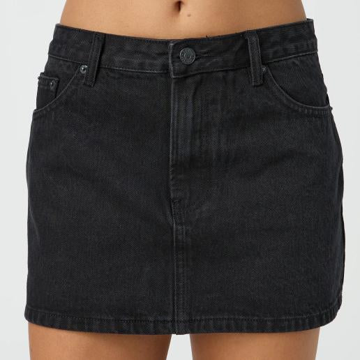 Slim Fit Casual Stretch Washed Denim Skirt