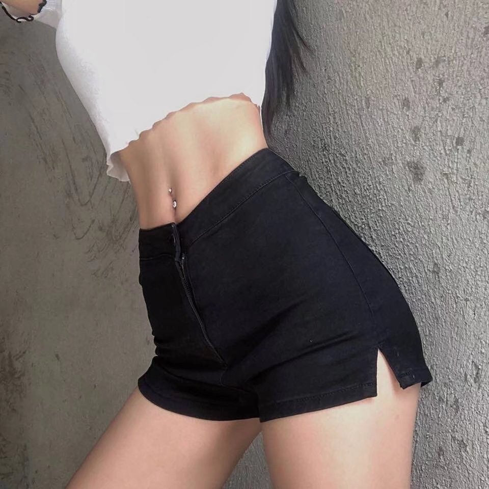 Stretchy skinny women denim shorts