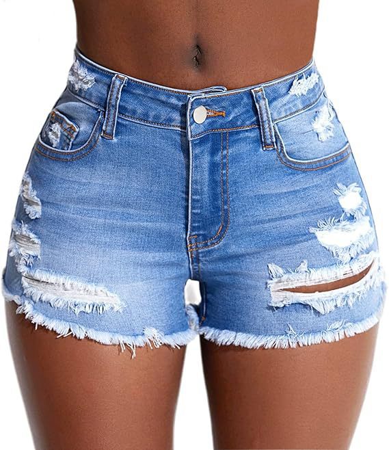Ripped high waist slim jeans