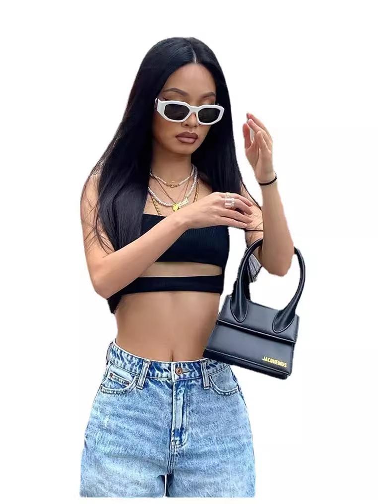 Cargo Loose Wide-Leg Jeans