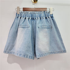 Embellished jean shorts for women