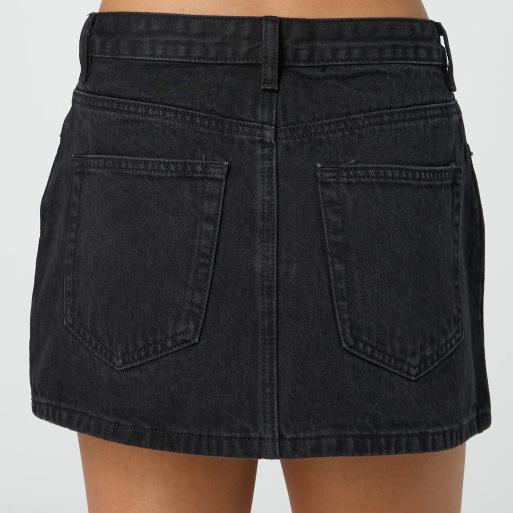 Slim Fit Casual Stretch Washed Denim Skirt