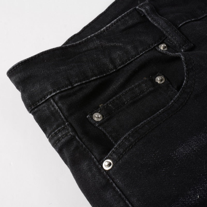 Stylish distressing skinny men jeans