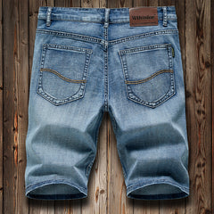 Pantalones cortos vaqueros vintage grises para hombre