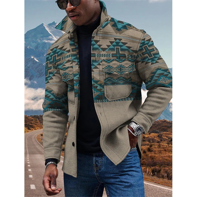 Chaqueta vaquera para hombre con vistas a la montaña