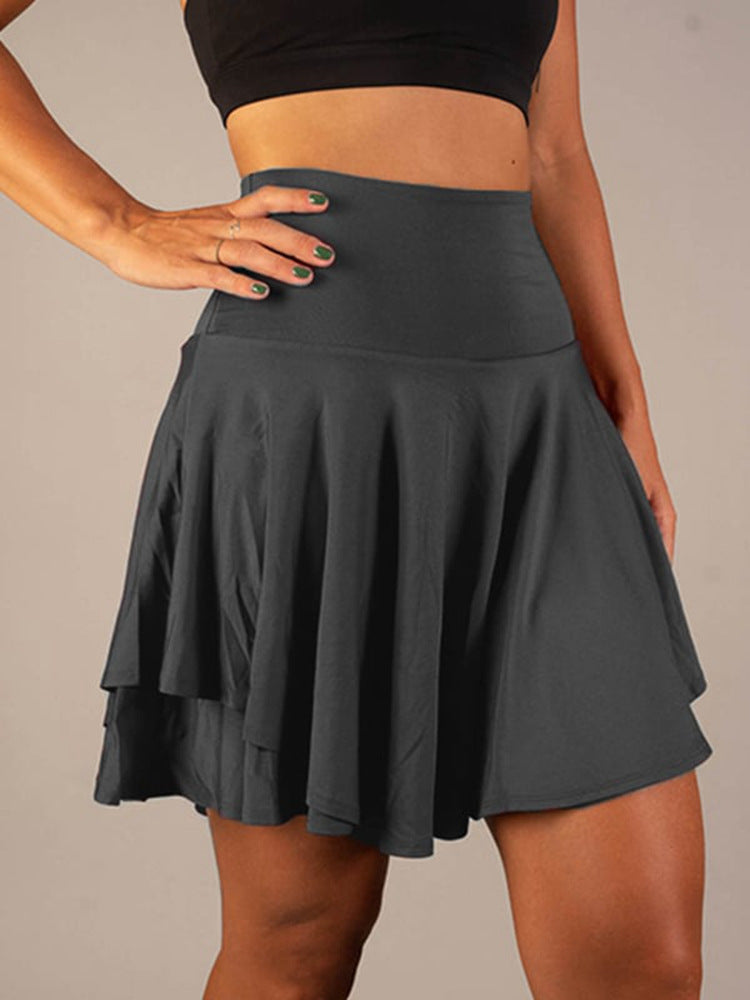 High-Waisted Anti-Glare Yoga Short skirt