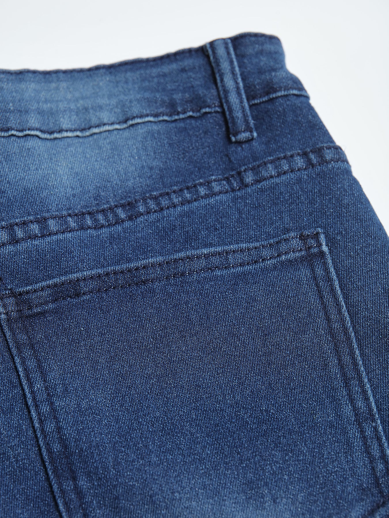 Elastic Denim Trousers And Skinny Pants