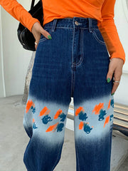 Bleached Painted Boyfriend Jeans