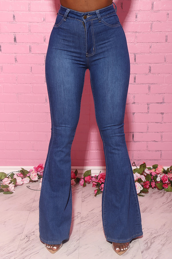 Fashion Stretch High-rise Flared Jeans