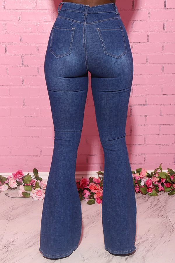 Fashion Stretch High-rise Flared Jeans